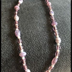Handmade glass bead necklace